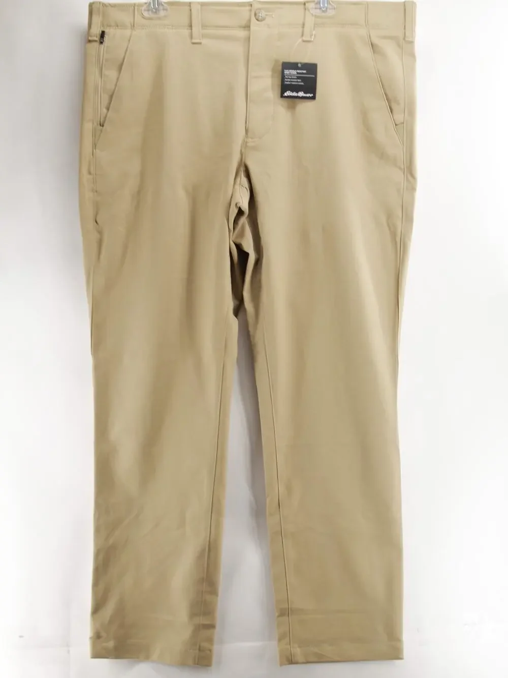 NWT Eddie Bauer Men's Flex Wrinkle Resistant Sport Chino Pants Light Khaki 40x32